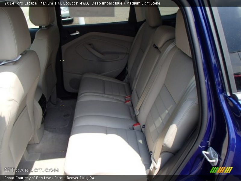 Deep Impact Blue / Medium Light Stone 2014 Ford Escape Titanium 1.6L EcoBoost 4WD