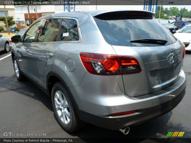Liquid Silver Metallic / Black 2013 Mazda CX-9 Touring AWD