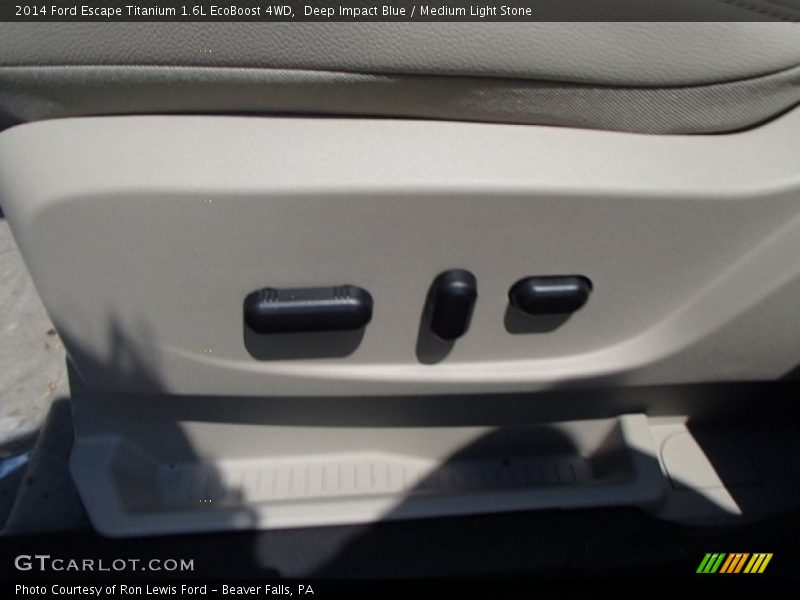 Deep Impact Blue / Medium Light Stone 2014 Ford Escape Titanium 1.6L EcoBoost 4WD