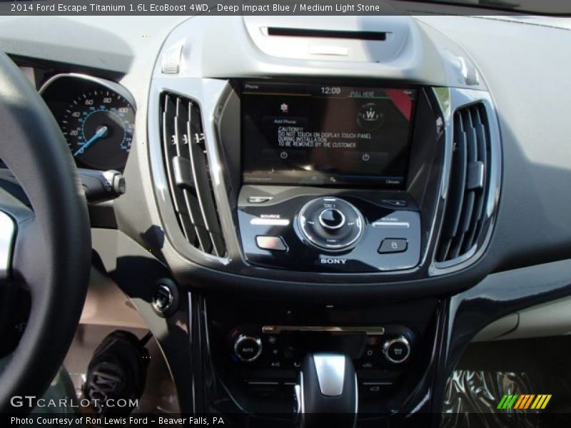Deep Impact Blue / Medium Light Stone 2014 Ford Escape Titanium 1.6L EcoBoost 4WD