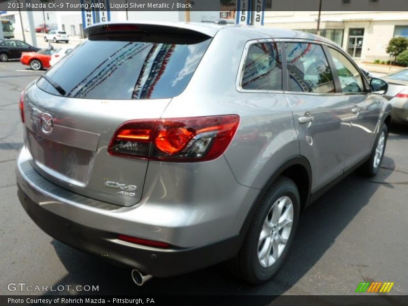 Liquid Silver Metallic / Black 2013 Mazda CX-9 Touring AWD