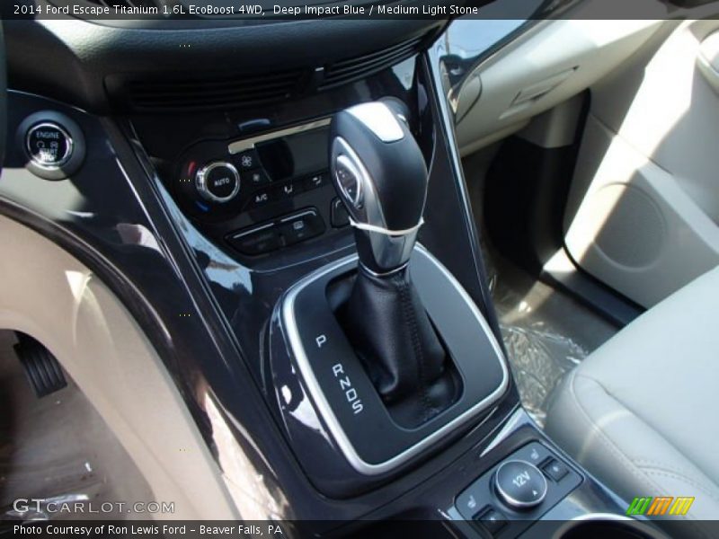 Deep Impact Blue / Medium Light Stone 2014 Ford Escape Titanium 1.6L EcoBoost 4WD