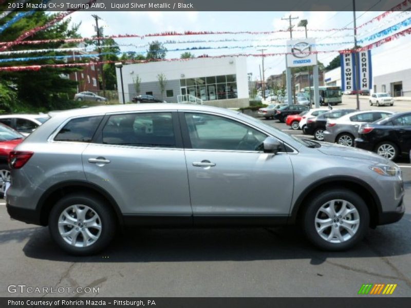Liquid Silver Metallic / Black 2013 Mazda CX-9 Touring AWD