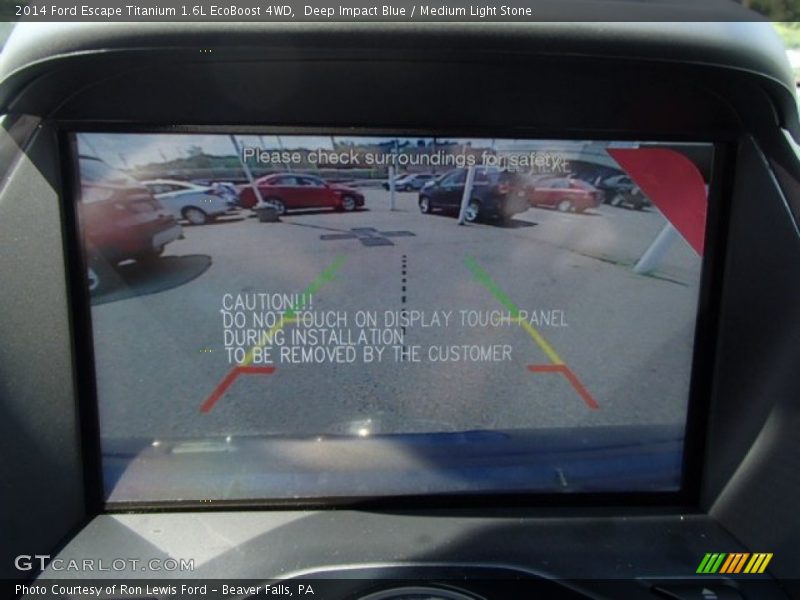 Deep Impact Blue / Medium Light Stone 2014 Ford Escape Titanium 1.6L EcoBoost 4WD