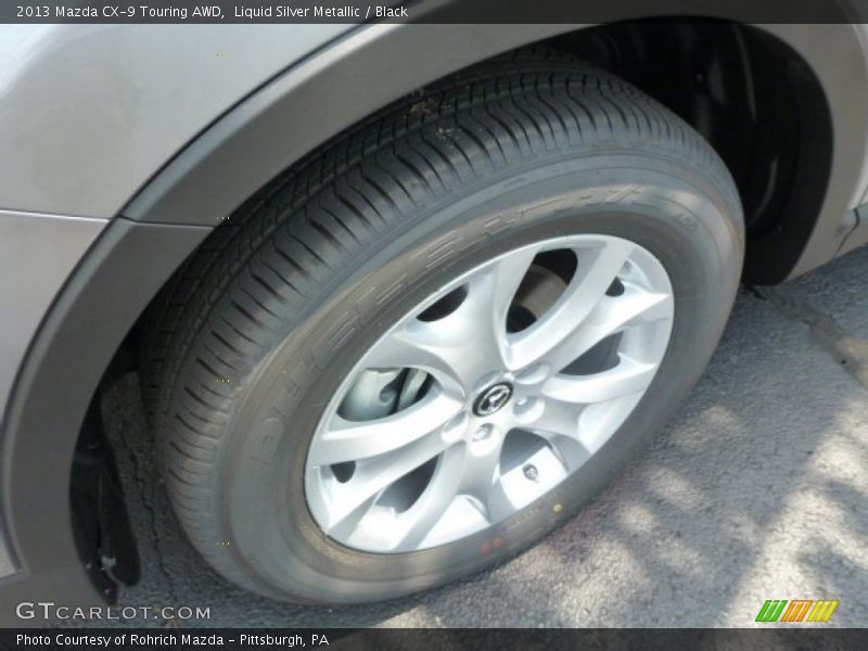 Liquid Silver Metallic / Black 2013 Mazda CX-9 Touring AWD