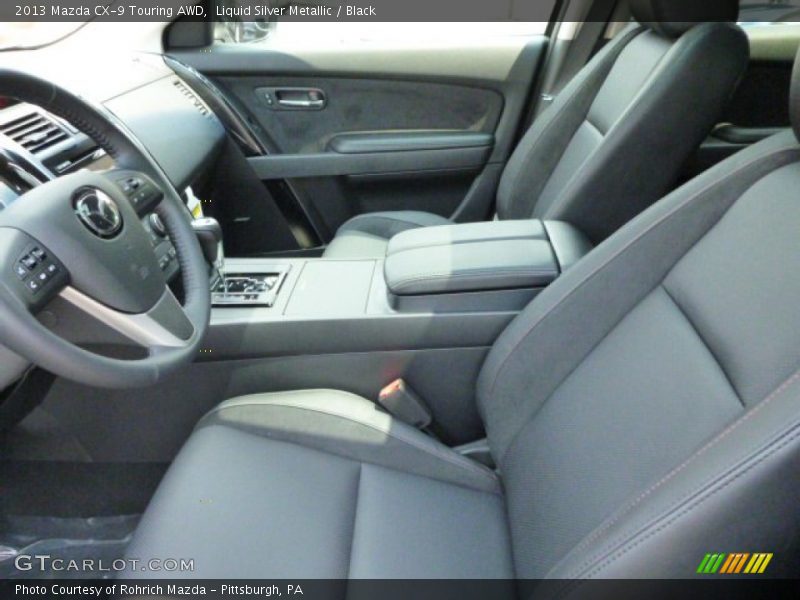 Liquid Silver Metallic / Black 2013 Mazda CX-9 Touring AWD