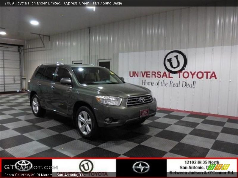 Cypress Green Pearl / Sand Beige 2009 Toyota Highlander Limited