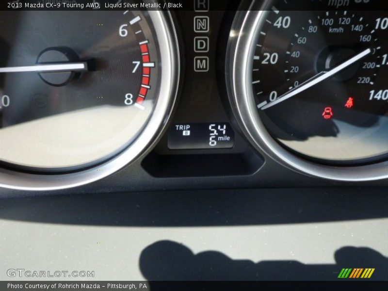 Liquid Silver Metallic / Black 2013 Mazda CX-9 Touring AWD