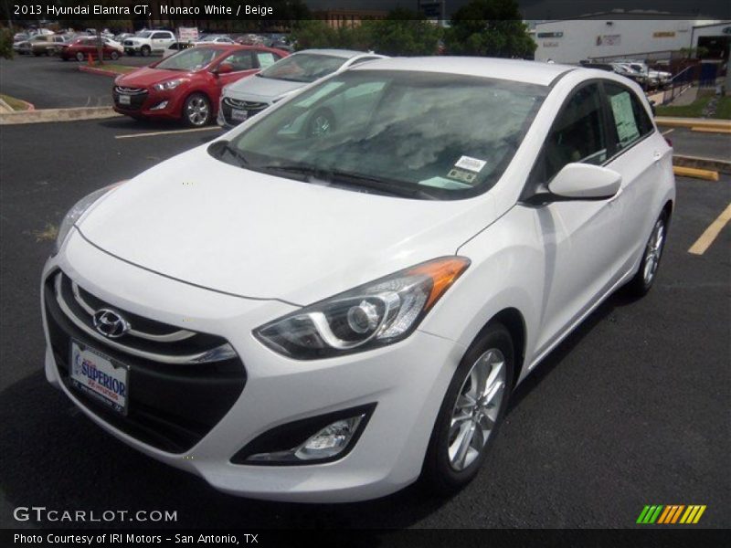 Monaco White / Beige 2013 Hyundai Elantra GT