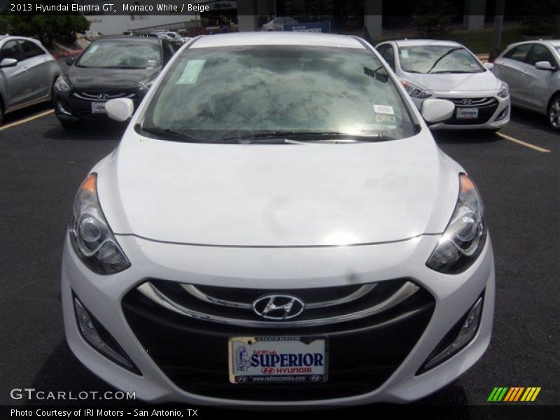 Monaco White / Beige 2013 Hyundai Elantra GT