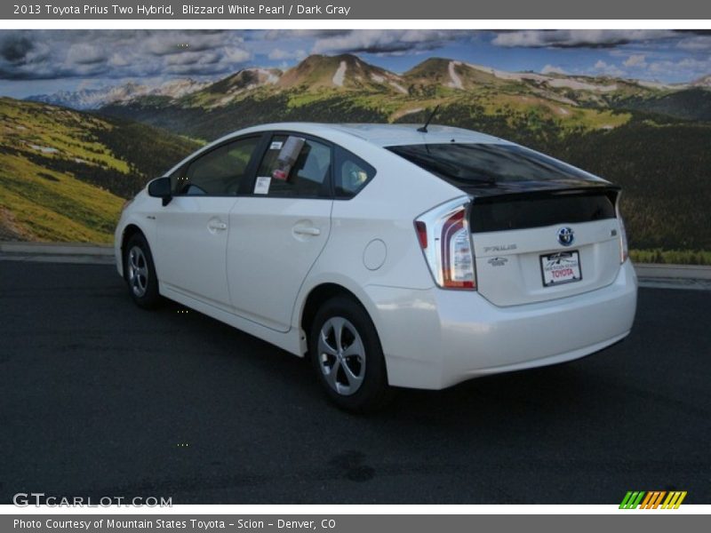 Blizzard White Pearl / Dark Gray 2013 Toyota Prius Two Hybrid