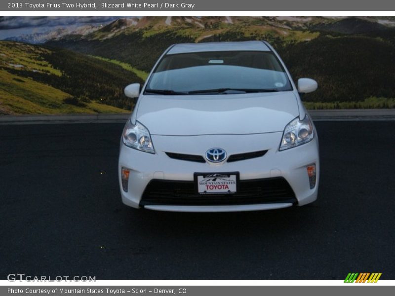 Blizzard White Pearl / Dark Gray 2013 Toyota Prius Two Hybrid