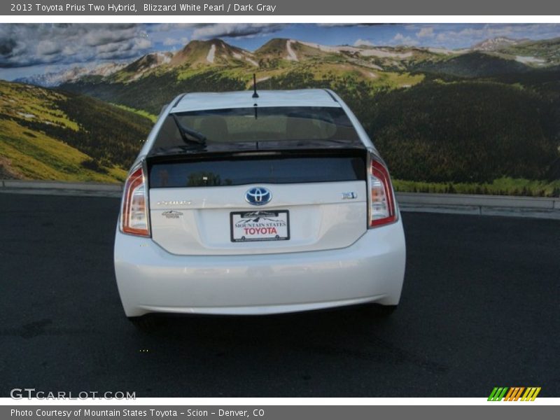 Blizzard White Pearl / Dark Gray 2013 Toyota Prius Two Hybrid