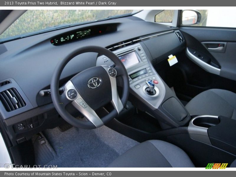 Blizzard White Pearl / Dark Gray 2013 Toyota Prius Two Hybrid