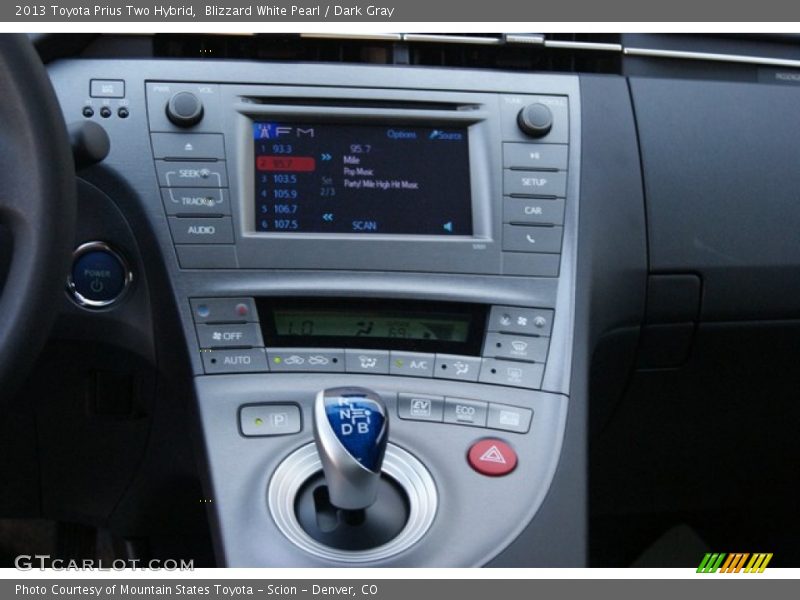 Blizzard White Pearl / Dark Gray 2013 Toyota Prius Two Hybrid