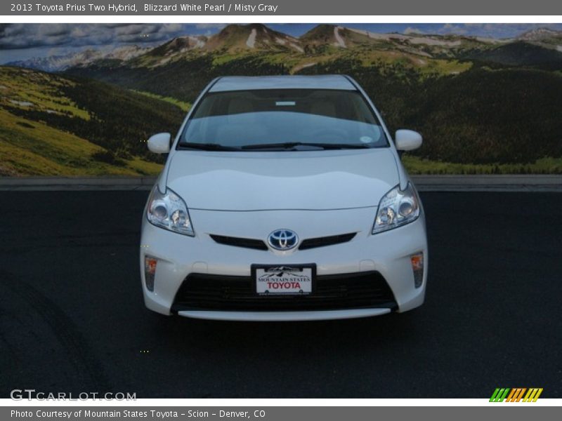 Blizzard White Pearl / Misty Gray 2013 Toyota Prius Two Hybrid