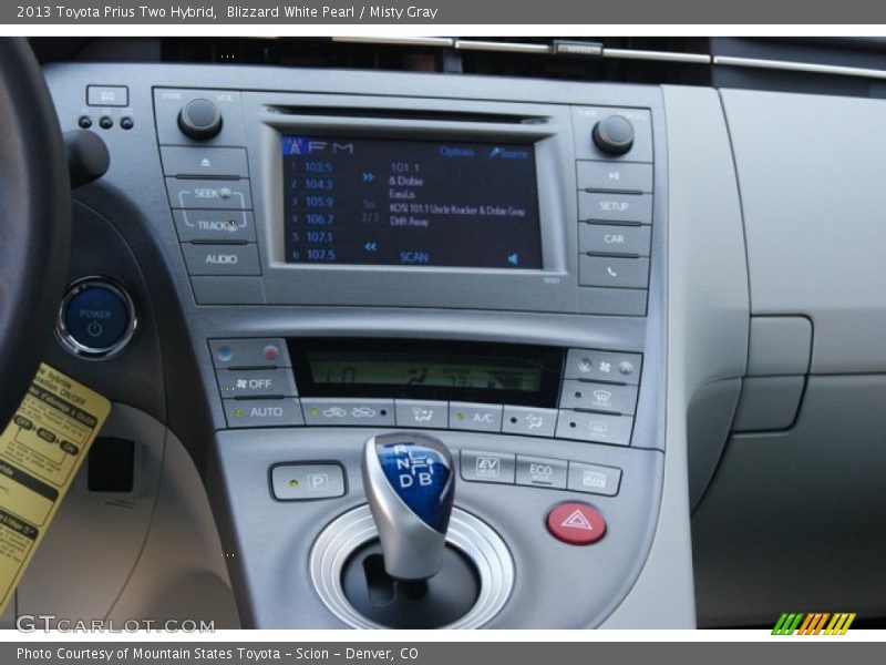 Blizzard White Pearl / Misty Gray 2013 Toyota Prius Two Hybrid