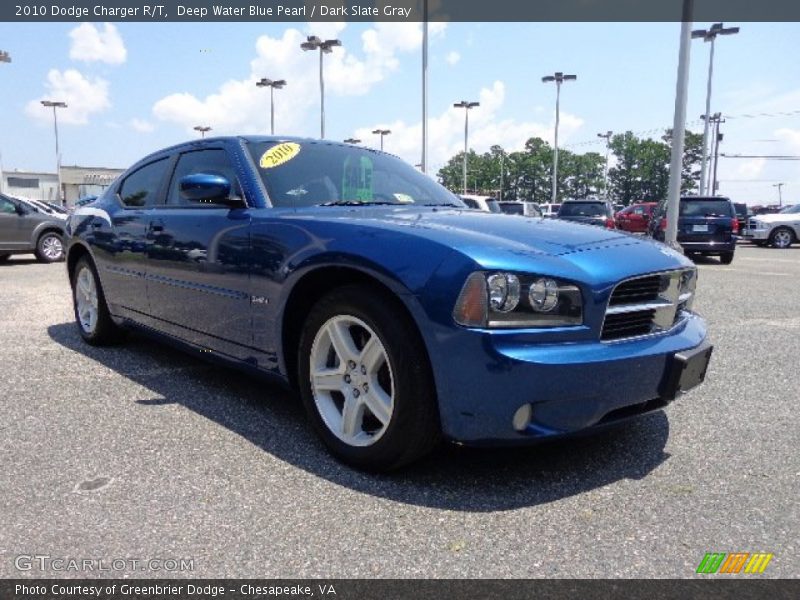 Deep Water Blue Pearl / Dark Slate Gray 2010 Dodge Charger R/T
