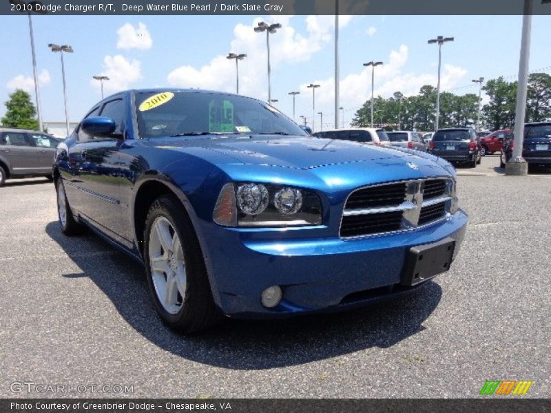 Deep Water Blue Pearl / Dark Slate Gray 2010 Dodge Charger R/T