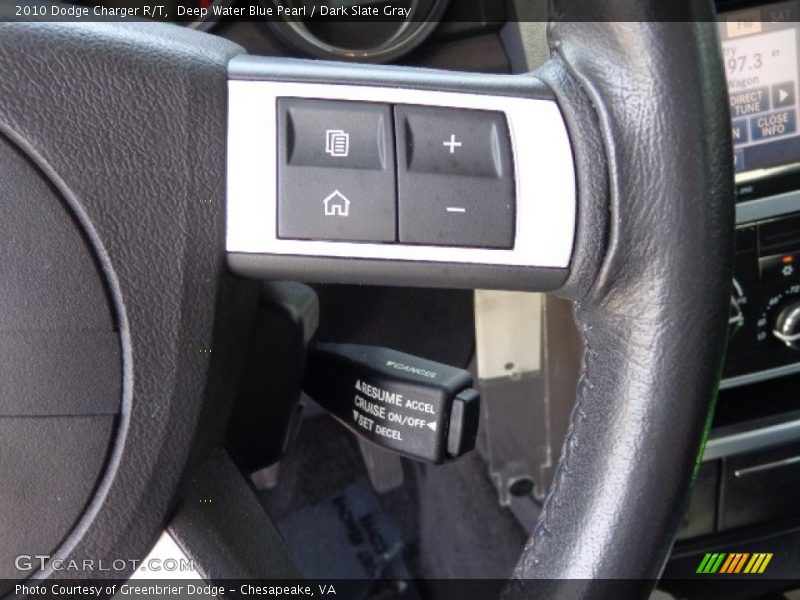 Deep Water Blue Pearl / Dark Slate Gray 2010 Dodge Charger R/T