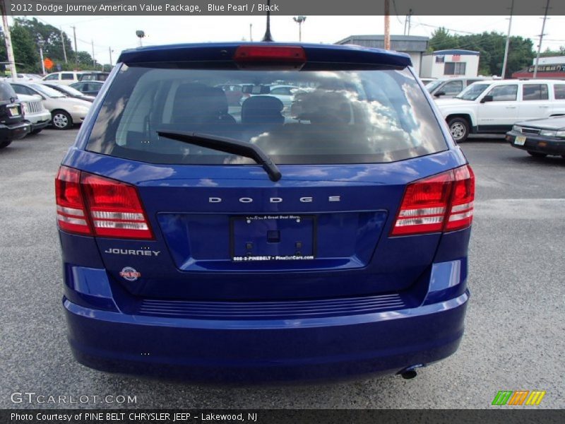 Blue Pearl / Black 2012 Dodge Journey American Value Package