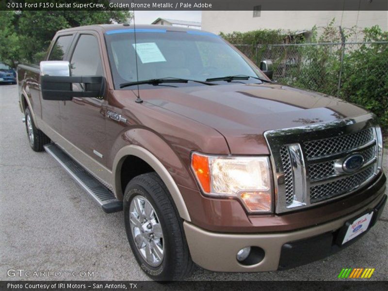 Golden Bronze Metallic / Pale Adobe 2011 Ford F150 Lariat SuperCrew