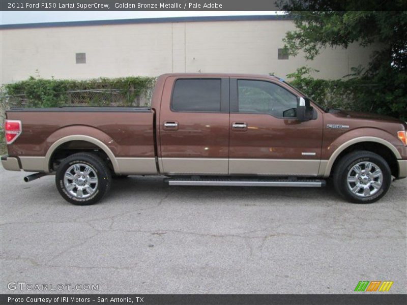 Golden Bronze Metallic / Pale Adobe 2011 Ford F150 Lariat SuperCrew