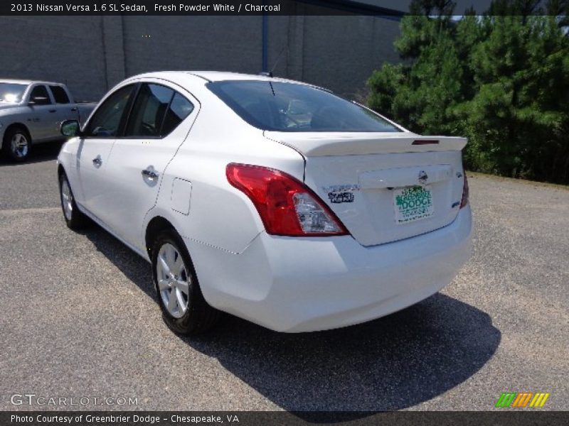 Fresh Powder White / Charcoal 2013 Nissan Versa 1.6 SL Sedan