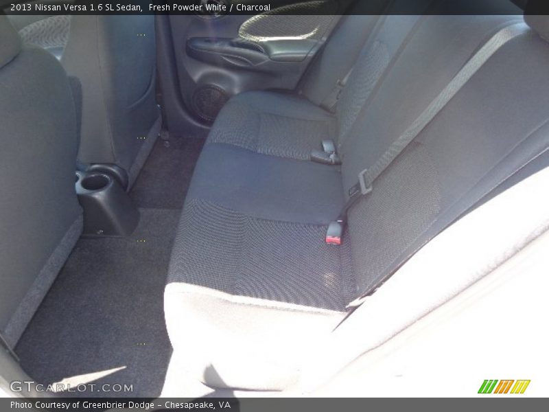 Fresh Powder White / Charcoal 2013 Nissan Versa 1.6 SL Sedan