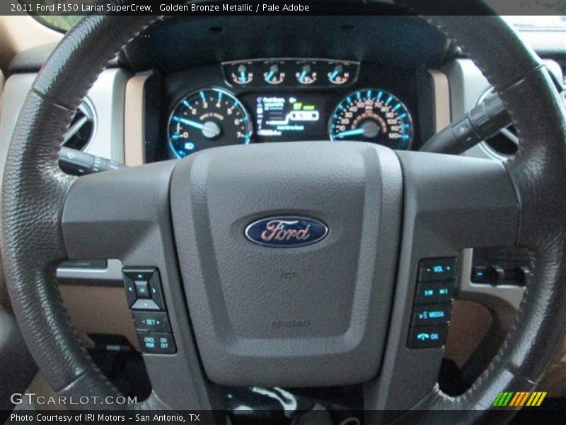 Golden Bronze Metallic / Pale Adobe 2011 Ford F150 Lariat SuperCrew