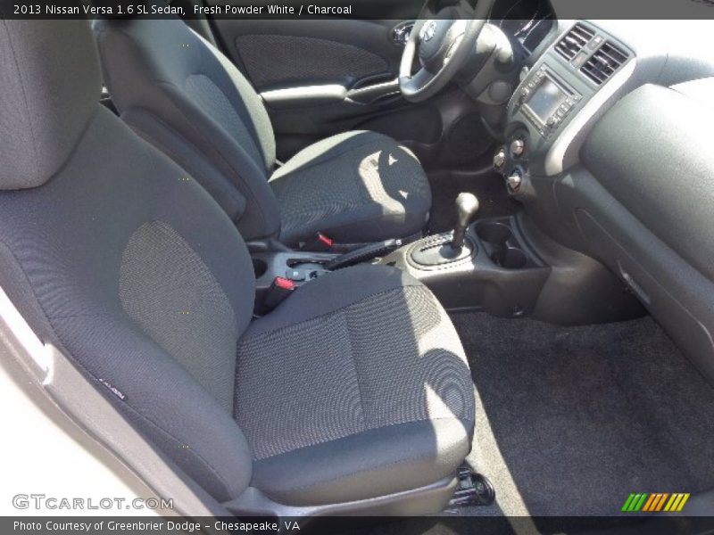 Fresh Powder White / Charcoal 2013 Nissan Versa 1.6 SL Sedan