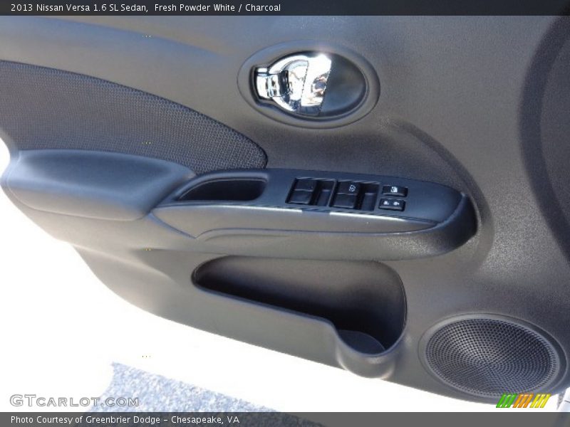 Fresh Powder White / Charcoal 2013 Nissan Versa 1.6 SL Sedan