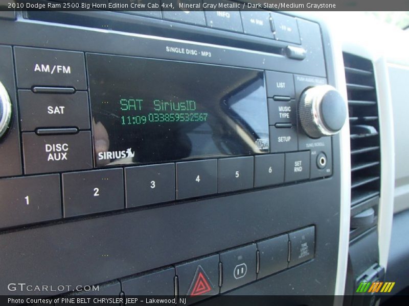 Mineral Gray Metallic / Dark Slate/Medium Graystone 2010 Dodge Ram 2500 Big Horn Edition Crew Cab 4x4