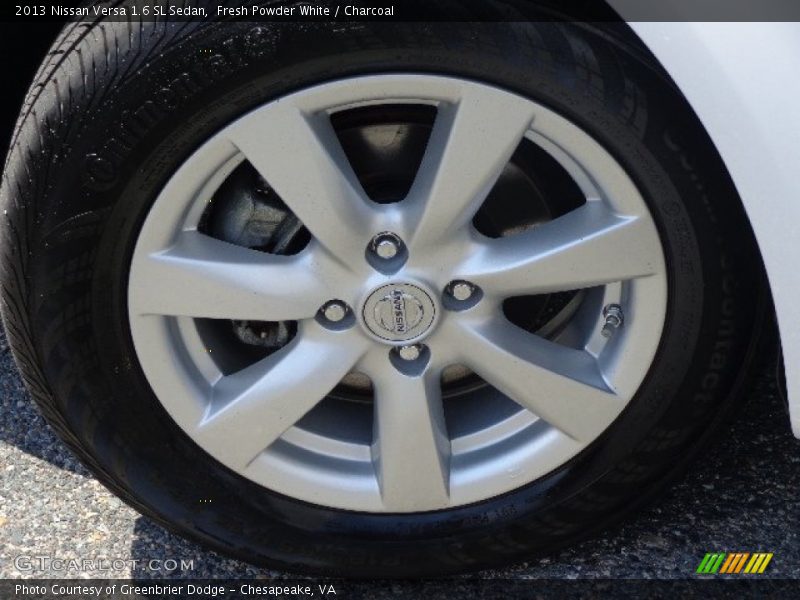 Fresh Powder White / Charcoal 2013 Nissan Versa 1.6 SL Sedan