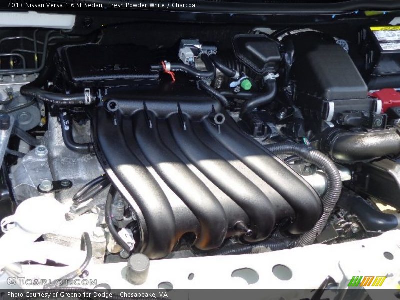 Fresh Powder White / Charcoal 2013 Nissan Versa 1.6 SL Sedan