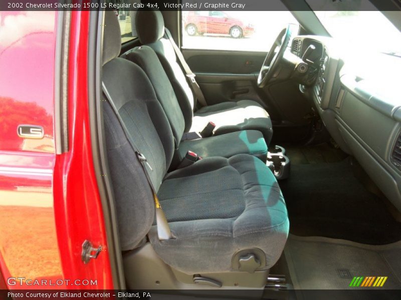 Victory Red / Graphite Gray 2002 Chevrolet Silverado 1500 LS Regular Cab 4x4