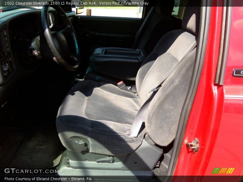 Victory Red / Graphite Gray 2002 Chevrolet Silverado 1500 LS Regular Cab 4x4
