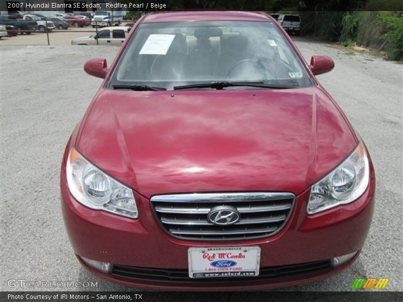 Redfire Pearl / Beige 2007 Hyundai Elantra SE Sedan