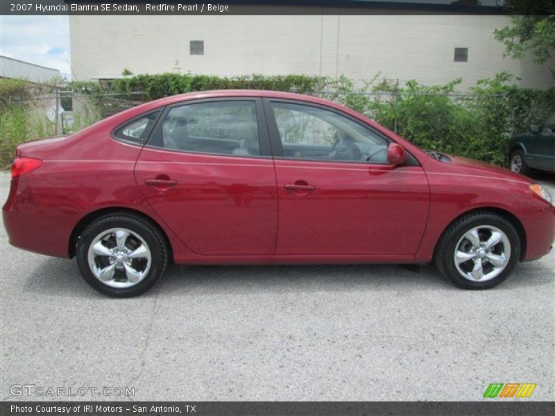 Redfire Pearl / Beige 2007 Hyundai Elantra SE Sedan