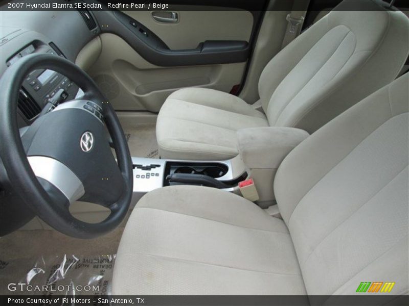 Redfire Pearl / Beige 2007 Hyundai Elantra SE Sedan