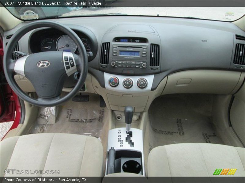 Redfire Pearl / Beige 2007 Hyundai Elantra SE Sedan