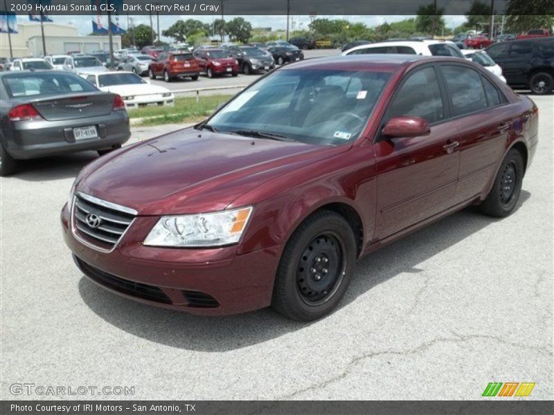 Dark Cherry Red / Gray 2009 Hyundai Sonata GLS