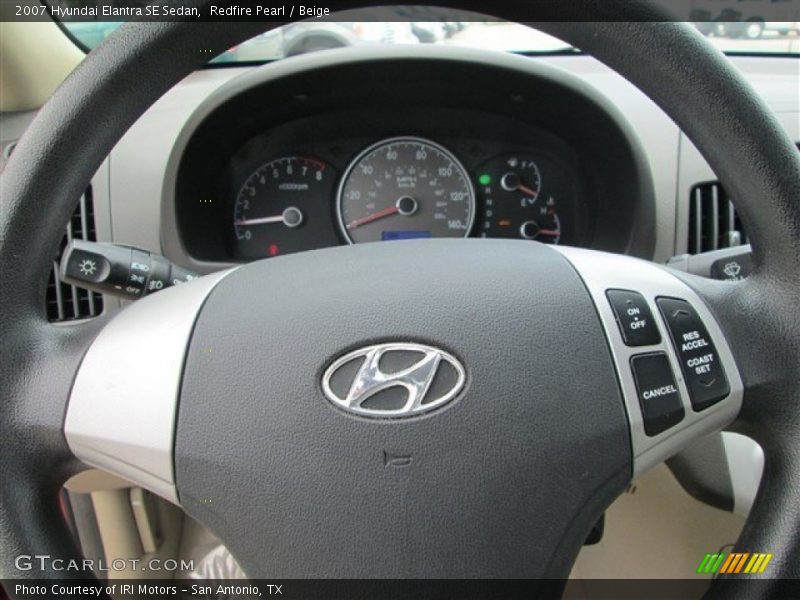 Redfire Pearl / Beige 2007 Hyundai Elantra SE Sedan