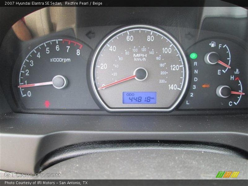 Redfire Pearl / Beige 2007 Hyundai Elantra SE Sedan