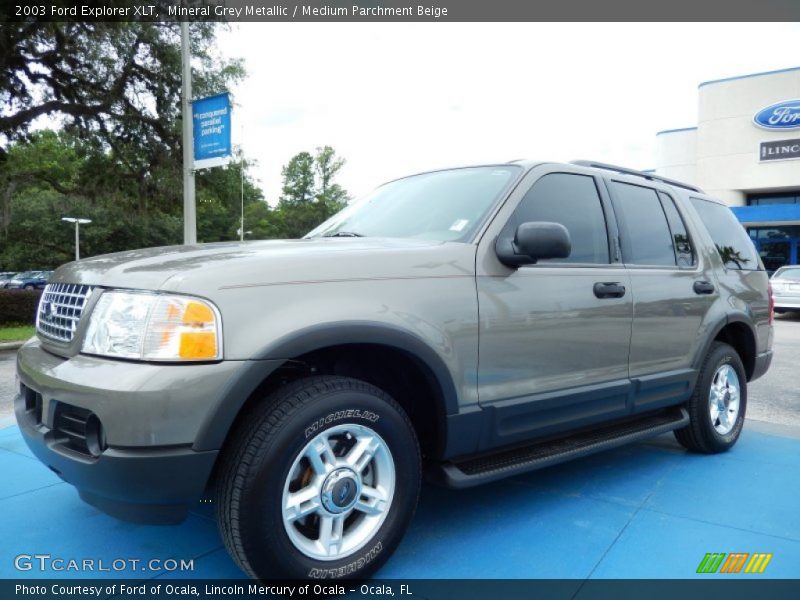 Mineral Grey Metallic / Medium Parchment Beige 2003 Ford Explorer XLT