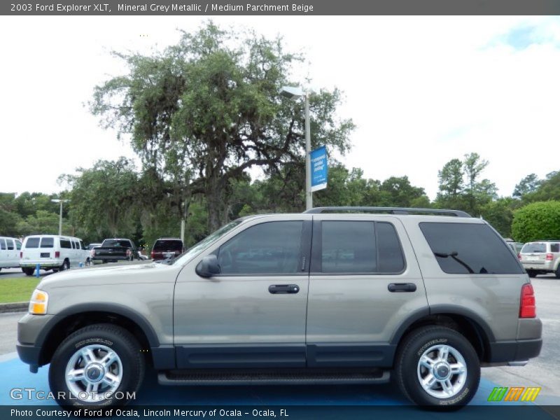 Mineral Grey Metallic / Medium Parchment Beige 2003 Ford Explorer XLT