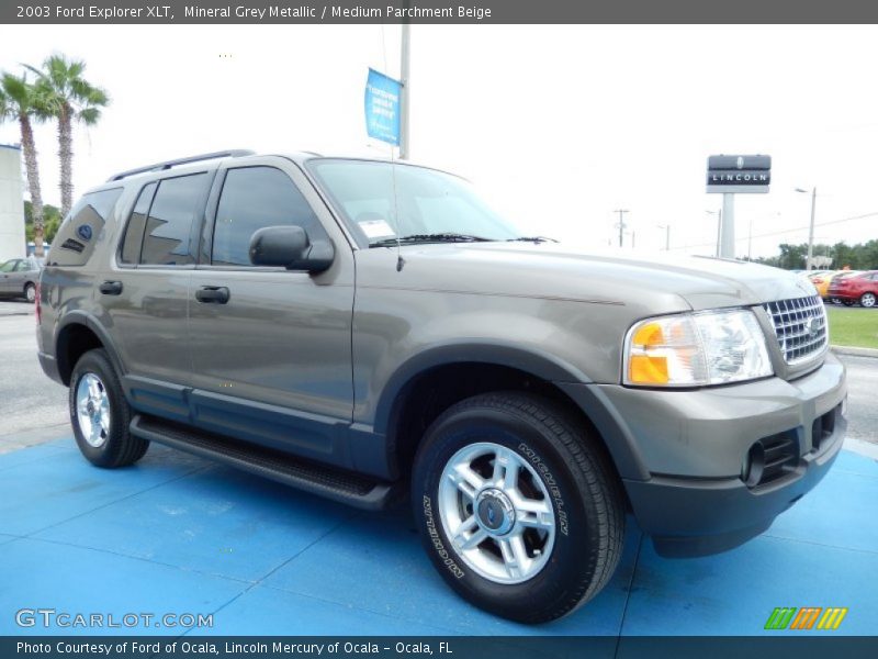 Mineral Grey Metallic / Medium Parchment Beige 2003 Ford Explorer XLT