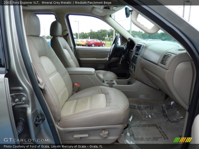 Mineral Grey Metallic / Medium Parchment Beige 2003 Ford Explorer XLT