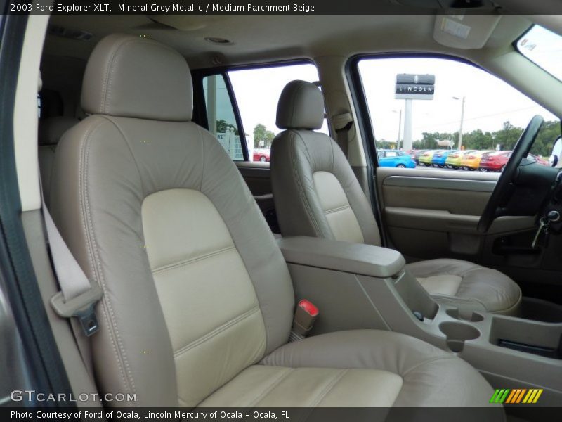 Mineral Grey Metallic / Medium Parchment Beige 2003 Ford Explorer XLT