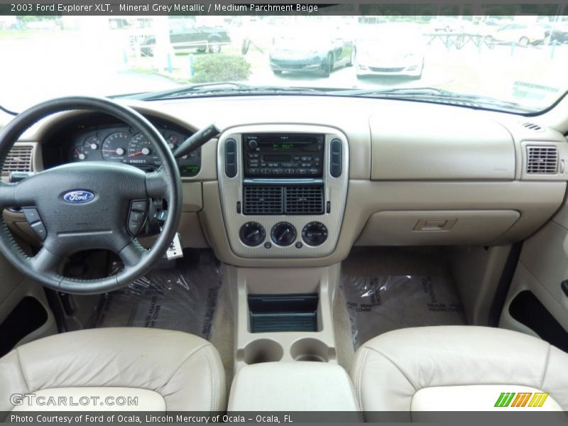 Mineral Grey Metallic / Medium Parchment Beige 2003 Ford Explorer XLT
